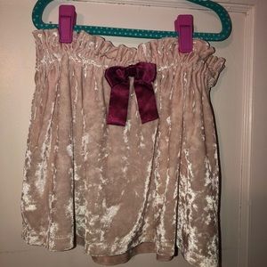 crushed velvet skirt